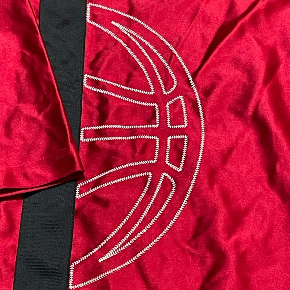 Nike Basketball Jersey Boys‎ Large 14/16 long sleeve silky red black white shirt